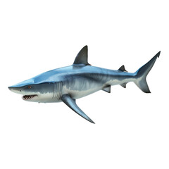 Obraz premium A shark swimming in the ocean. The marine life concept of aquatic animals.