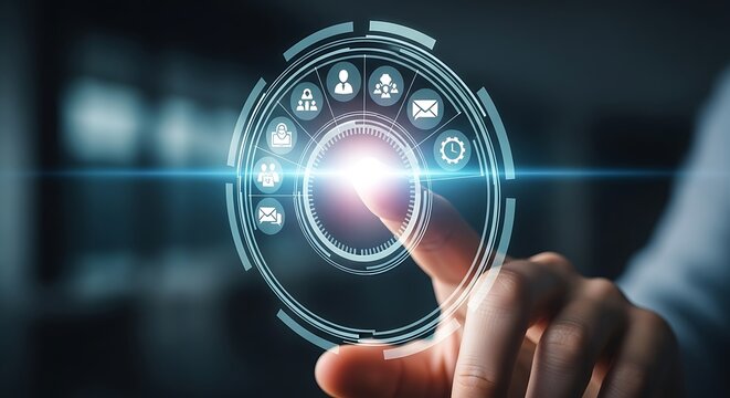 Digital Transformation and Future Technology with a Futuristic User Interface