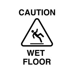 Caution wet floor sign