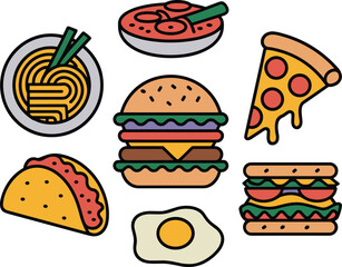 Abstract geometric composition featuring bold colors and clean lines