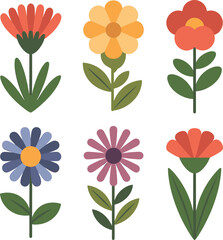 Abstract geometric composition with vibrant color palette and clean lines