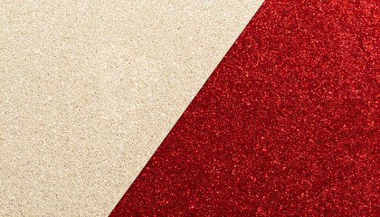ベージュと赤のラメ背景