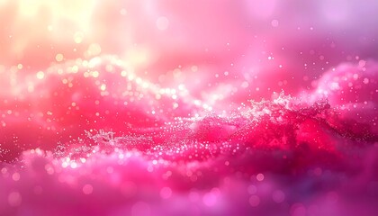 Abstract, dreamy composition featuring vibrant, swirling pink and white textures