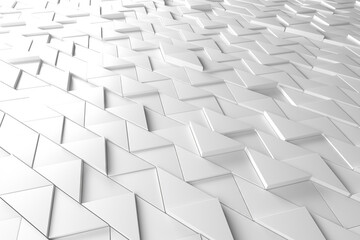 Geometric abstract pattern with 3d white triangles and shadows for modern design .3d render