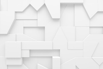 Modern geometric abstract background, minimalist design for wall art and interior decor. 3d render