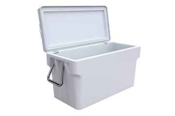 Shop white cooler box portable ice chest for camping picnics and outdoors on transparent background