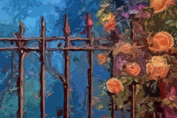 Various oil paintings, flowers, chrysanthemums, butterflies, landscapes, roses, peonies, flowers