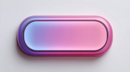 Elongated, rounded rectangle interface element displays a vibrant, glossy color transition.