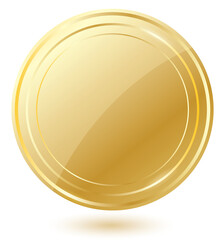 Illustration of a Shiny Gold Coin
