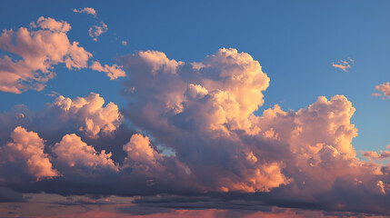 Dynamic cloud formation at sunset over a serene landscape nature photography vibrant atmosphere wide angle perspective