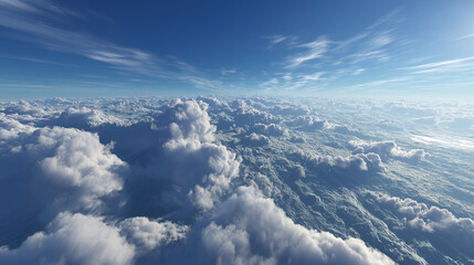 Majestic cloudscape overhead aerial view nature photography serene environment dreamy concept