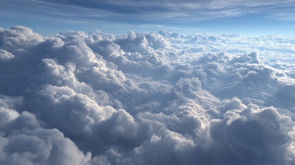 Serene cloudscape overhead aerial view nature photography calm environment open sky concept