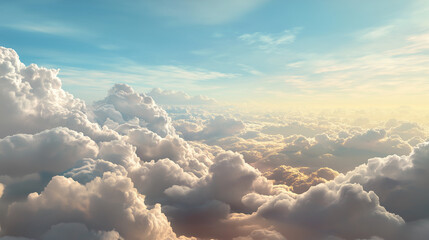 Breathtaking cloudscape at sunrise nature photography aerial view serene environment dreamy atmosphere