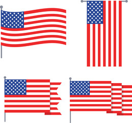 Flat American Flag Collection