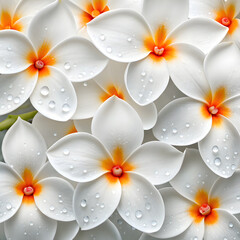 white plumeria flowers