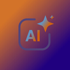 AI text generate concept vector illustration of an abstract background