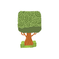 Hand drwan illustration vector square leaves