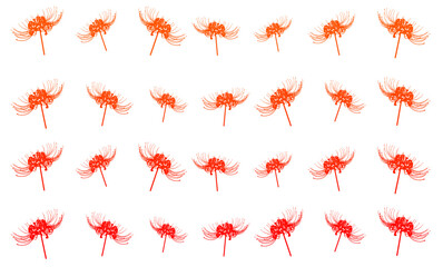  Red spider lily silhouette pattern