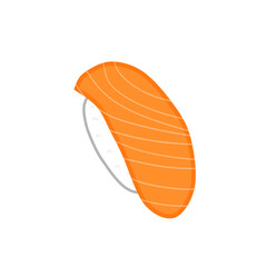 Salmon sushi clip art illustration