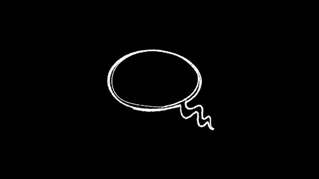 Comic text box hand drawn animation