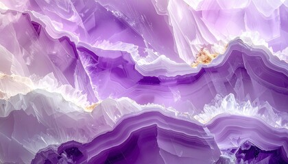 Shining Amethyst Crystal Surface
