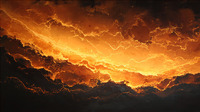 Atmospheric Ember Tide: Ideal for Cinematic Movie Posters and Immersive Event Visuals, Emphasizing Fire Wave Dynamics across Expansive Ground