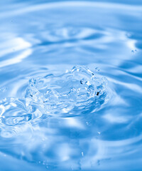 水面に出来た美しいウォータークラウン	