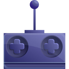 Retro Gaming Controller With Two Joysticks And Antenna On A White Background