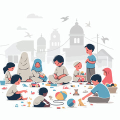 street children's day vector