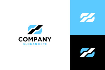 Abstract logo multicolored squares for company design