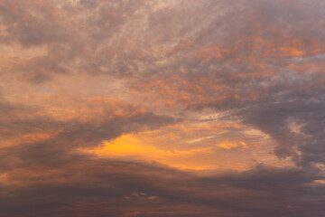 Beautiful view of sunset clouds in the sky.
