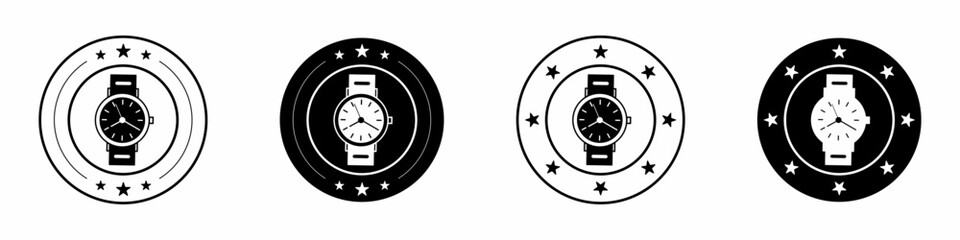 Watch icon template design. Watch flat design template for business. Stock vector