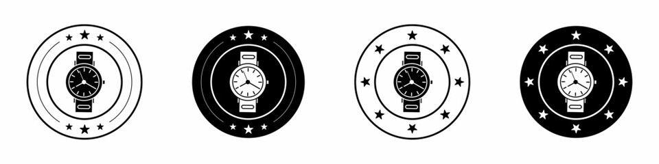 Watch icon template design. Watch flat design template for business. Stock vector