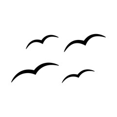 Set of seagull icon vector