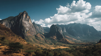 Mountain exploration adventure in scenic landscapes outdoor photography breathtaking views nature's majesty