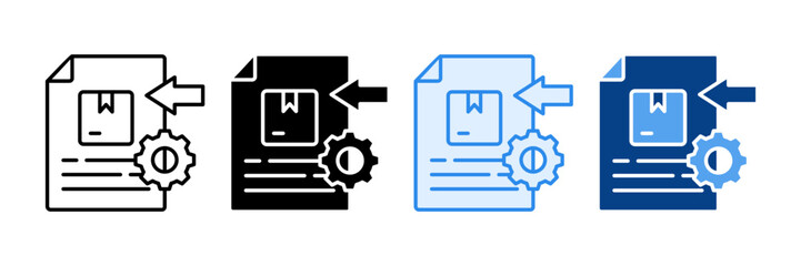 Procurement Process Icon Set Multiple Style Collection