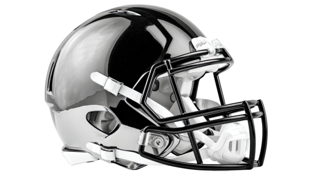 Isolated sport helmets for football and hockey offer essential protection and safety equipment for the player - Powered by Adobe