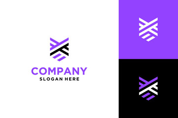 Modern Shield logo line art design