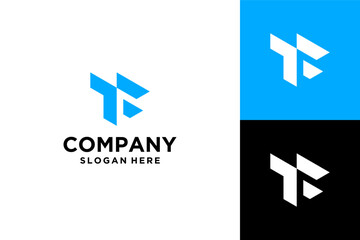 ft triangle logo design vector