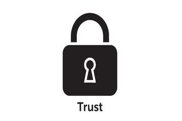 Trust and Security Concept with Padlock Icon