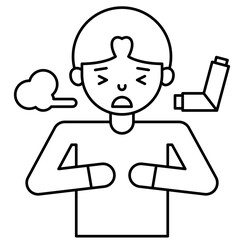 Asthma outline icon