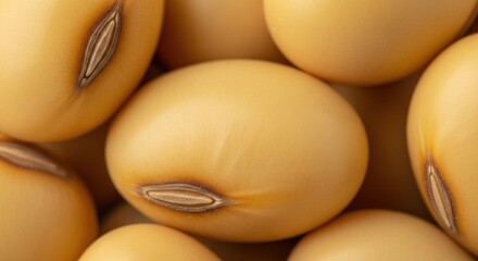 Close-up macro view of textured golden-brown beans, showing intricate detail