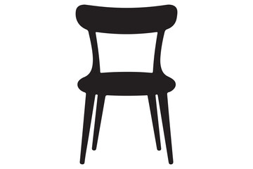 Modern chair silhouette icon on white background