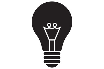 Light bulb icon illustrated with editable one line drawing for modern vector art
