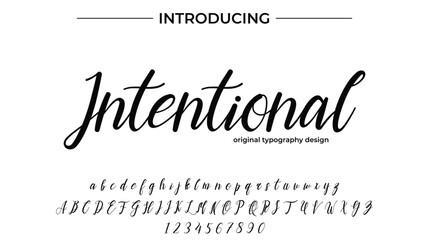 Intentional - Elegant Script Font for Smooth Handwritten Design and Creative Typography