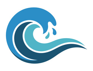 Fototapeta premium Ocean wave icon sea and water vector illustration