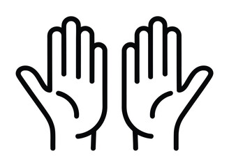 Fototapeta premium Raised hands icon gesture and celebration vector illustration