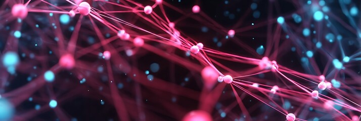 Abstract digital rendering of a network of connected nodes, highlighting connectivity and data flow