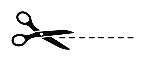 Scissors cut line icon design vector illustration