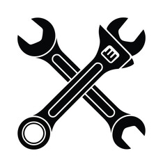 Wrench tools cross icon repair and maintenance vector illustration